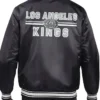 Los Angeles Kings Black Satin Jacket Back