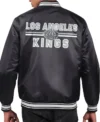 Los Angeles Kings Black Satin Jacket Back
