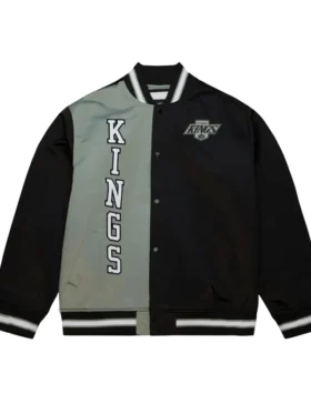 Los Angeles Kings Grey And Black Satin Jacket