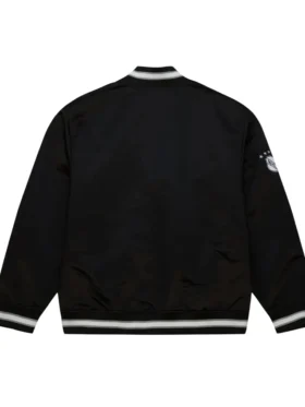 Los Angeles Kings Grey And Black Satin Jacket Back