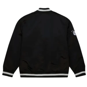Los Angeles Kings Grey And Black Satin Jacket Back
