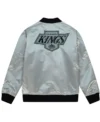 Los Angeles Kings Silver Satin Jacket Back
