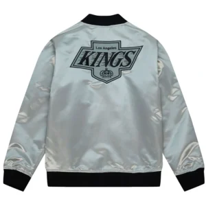Los Angeles Kings Silver Satin Jacket Back