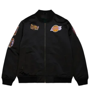 Los Angeles Lakers Bomber Black Zipper Jacket