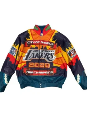 Los Angeles Lakers Championship Bomber Leather Jacket