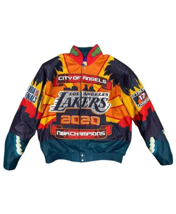 Los Angeles Lakers Championship Bomber Leather Jacket