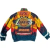Los Angeles Lakers Championship Bomber Leather Jacket Back