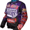 Los Angeles Lakers Championship Leather Jacket Side