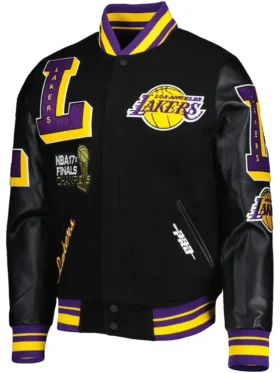 Los Angeles Lakers Letterman Black Varsity Wool Jacket