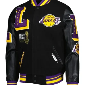 Los Angeles Lakers Letterman Black Varsity Wool Jacket