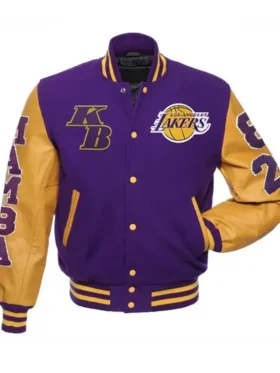 Los Angeles Lakers Purple Letterman Wool Varsity Jacket