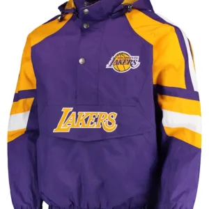 Los Angeles Lakers Purple Starter Pull Over Jacket