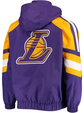 Los Angeles Lakers Purple Starter Pull Over Jacket Back
