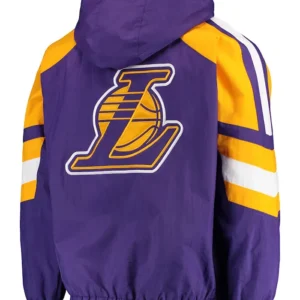 Los Angeles Lakers Purple Starter Pull Over Jacket Back