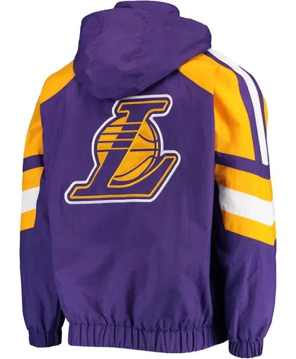 Los Angeles Lakers Purple Starter Pull Over Jacket Back