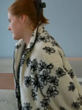 Love Is Blind S08 Floral Teddy Sherpa Jacket