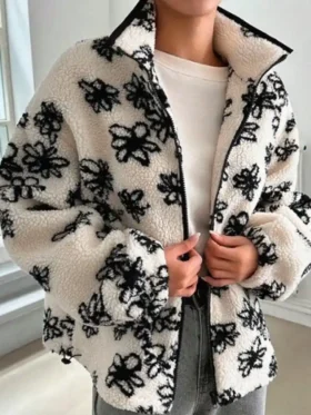 Love Is Blind S08 Floral Teddy Sherpa Jacket For Sale