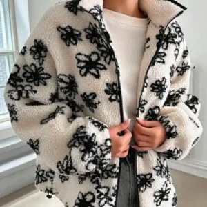 Love Is Blind S08 Floral Teddy Sherpa Jacket For Sale