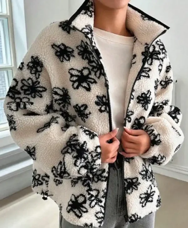 Love Is Blind S08 Floral Teddy Sherpa Jacket For Sale