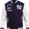 MENS RIB WOOL VARSITY new york yankees baseball jacket