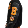 MLB Baltimore Orioles Retro Classic Mens Rib Wool Varsity Jacket Side Look