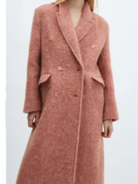 Maddie Townsend Sweet Magnolias S04 Pink Wool Coat For Sale