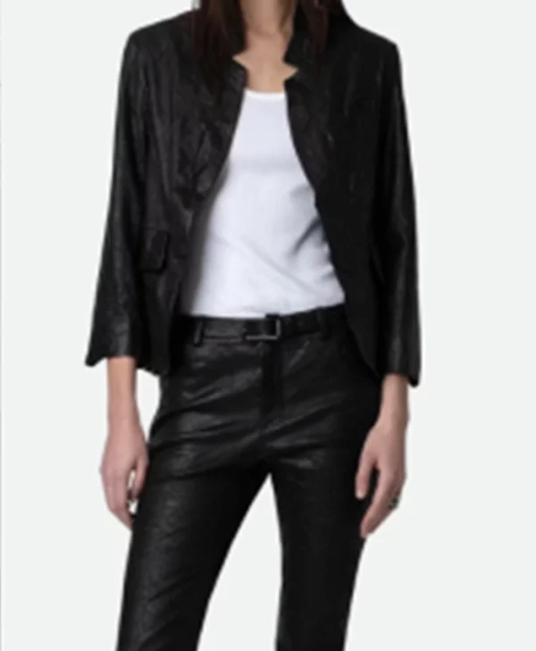 Maxie Jones General Hospital Black Leather Jacket For Sale