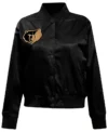 Memphis Grizzlies Black Satin Bomber Full Snap Jacket