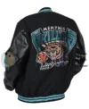 Memphis Grizzlies Black Wool Varsity Jacket left back