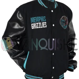 Memphis Grizzlies Black Wool Varsity Jacket right