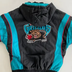 Memphis Grizzlies Starter Bomber Hooded Jacket Back