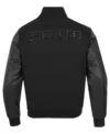 Memphis Grizzlies Varsity Black Wool Jacket Back