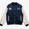 Men Navy And Cream Toronto Blue Jays Letterman Jacket
