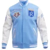 Mens Kansas City Royals Rib Wool Varsity Jacket