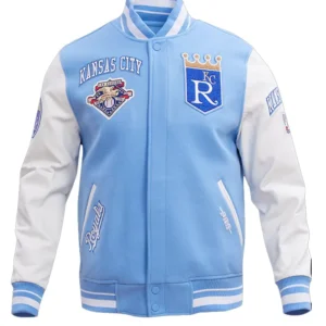 Mens Kansas City Royals Rib Wool Varsity Jacket