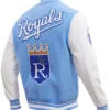 Mens Kansas City Royals Rib Wool Varsity Jacket Back