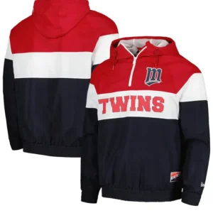 Mens Minnesota Twins Hoodie Windbreaker Jacket
