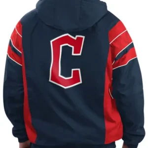 Mens Navy Home Team Pullover Cleveland Guardians Starter Jacket Back