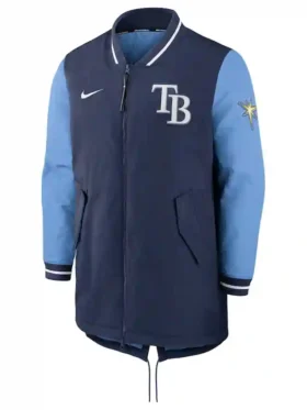 Mens Navy Tampa Bay Rays Jacket Dugout Performance Full Zipper