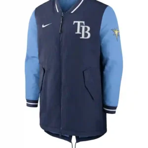 Mens Navy Tampa Bay Rays Jacket Dugout Performance Full Zipper