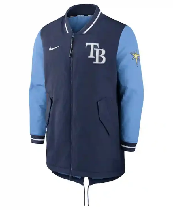 Mens Navy Tampa Bay Rays Jacket Dugout Performance Full Zipper