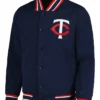 Mens Starter Navy Minnesota Twins Full Snap Jacket 1