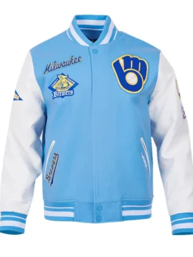 Milwaukee Brewers Letterman Varsity Wool Jacket