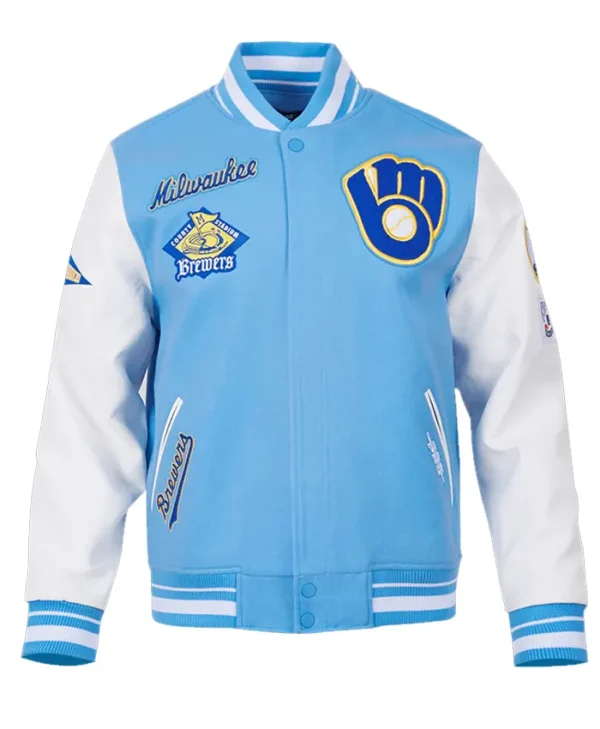 Milwaukee Brewers Letterman Varsity Wool Jacket