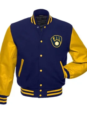 Milwaukee Brewers Varsity Full Snap Wool Jacket