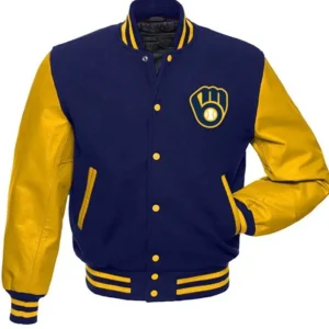 Milwaukee Brewers Varsity Full Snap Wool Jacket