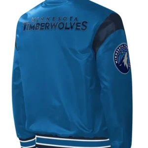 Minnesota Timberwolve Blue Bomber Jacket