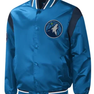 Minnesota Timberwolves Blue Bomber Jacket
