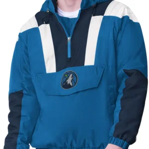 Minnesota Timberwolves Starter Bomber Pull Over Jacket