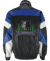 Minnesota Timberwolves Vintage Leather Zipper Jacket